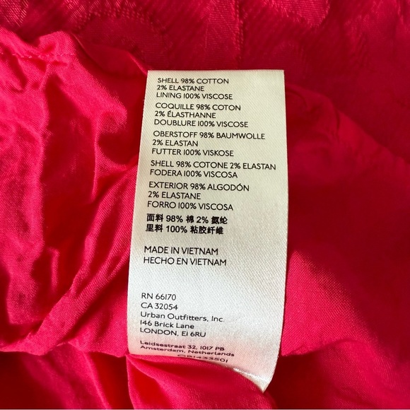 Anthropologie Pink Brocade Sweetheart Strapless A-line Midi Dress Size 10 - Picture 10 of 10